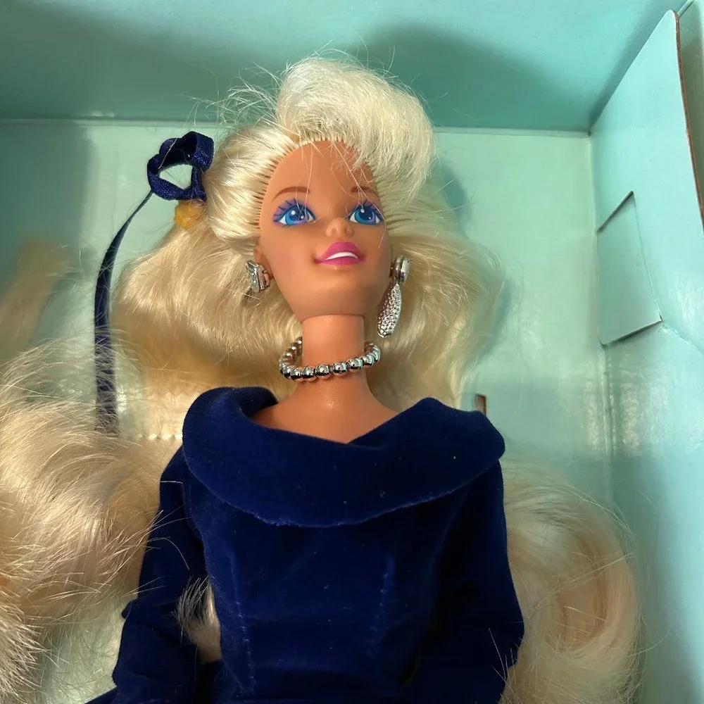 1995 Avon Winter Velvet Barbie Doll Collectible Holiday Vintage